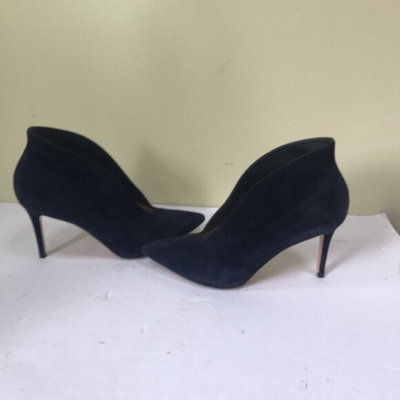 Gianvito Rossi Vamp Suede 85 Ankle Shoes Heels Pointy Toes Ankle Boot Booties 39 - Picture 3 of 16